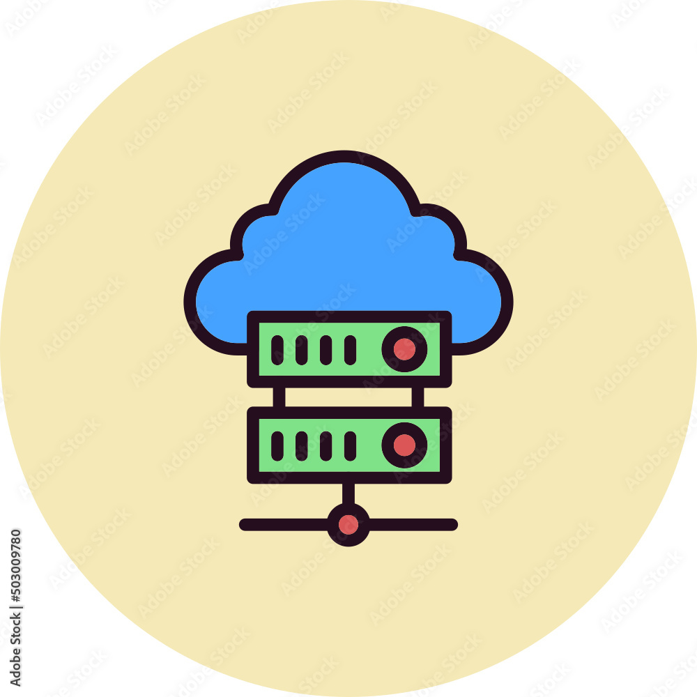Cloud Server Icon Cloud Server Icon