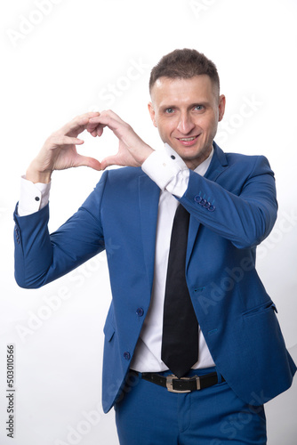 A man shows a sign of love