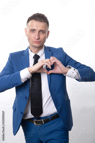 A man shows a sign of love