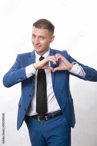 A man shows a sign of love