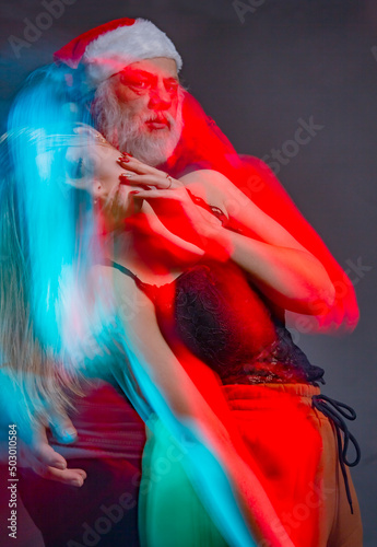 Paired portrait of an elderly man and a girl