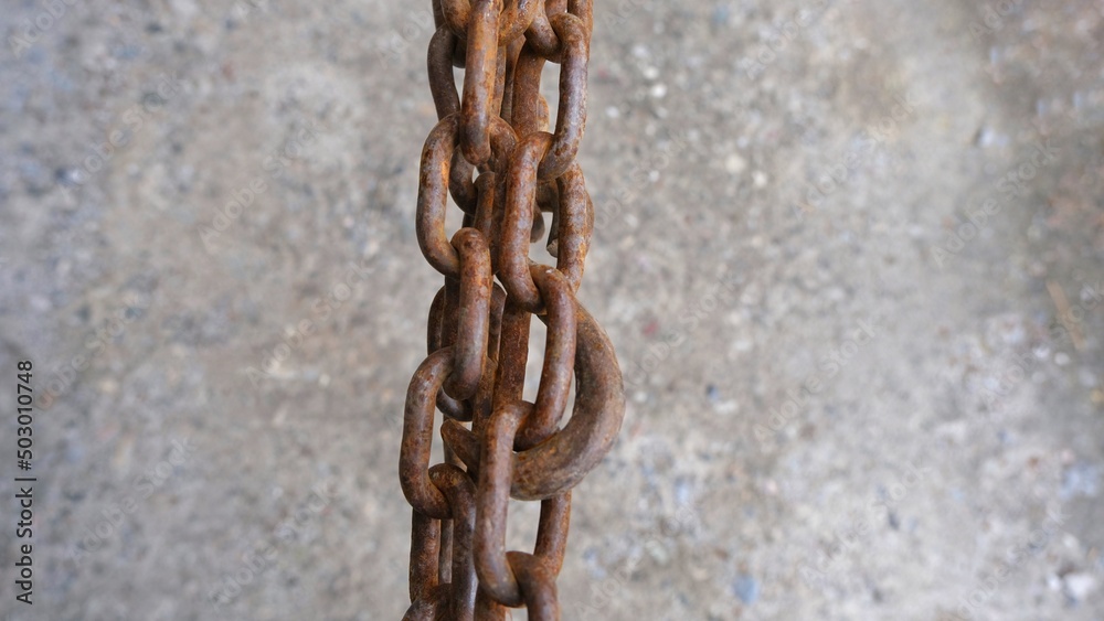 Chain. Rusted chain. metal chain.