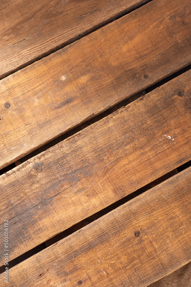 Texture background of old wooden boards, table, surface. High quality photo