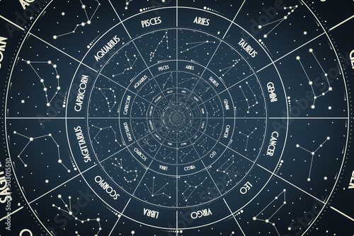 Obraz na płótnie Droste effect background. Abstract design for concepts related to astrology and fantasy. w salonie