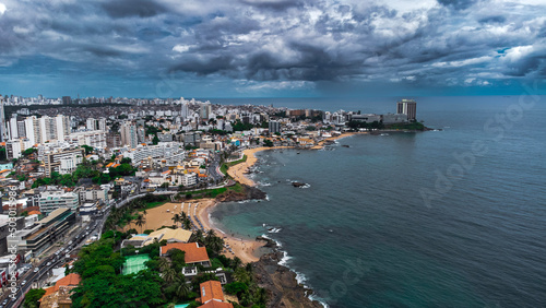 Schilderij op canvas Rio Vermelho Ondina Amaralina Salvador Bahia Litoral Mar Praia Cidade Nordeste P