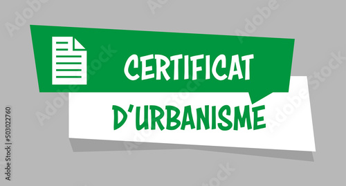 Logo certificat d'urbanisme.