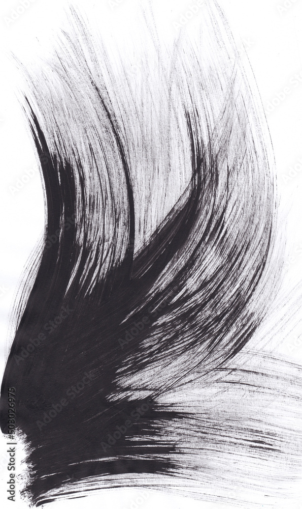 Obraz premium Abstract black paint background.