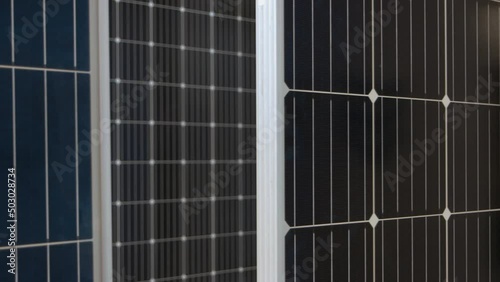 Wallpaper Mural Collection of large eco solar panels indoors. Power generating technology. Torontodigital.ca