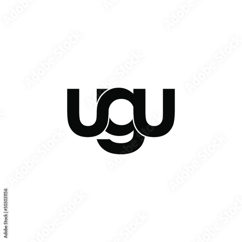 ugu letter original monogram logo design photo
