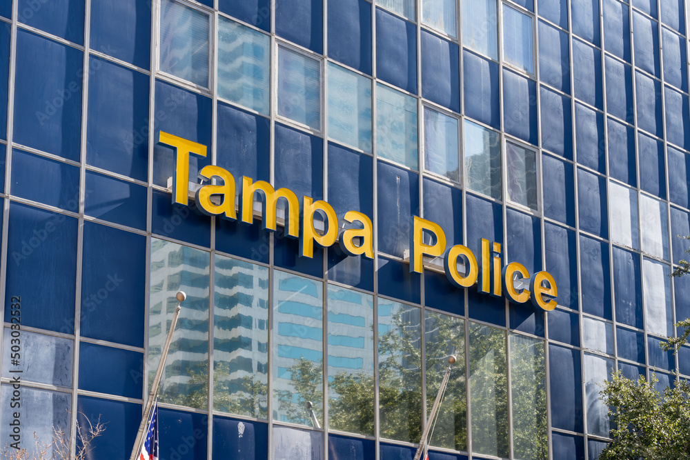 Tampa, Florida, USA January 8, 2022 Tampa Police Department building