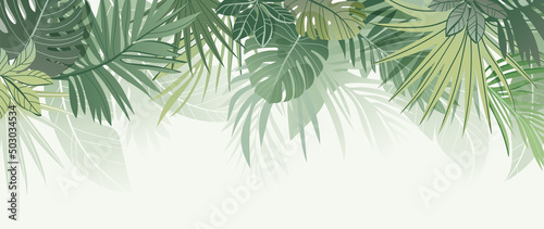 Canvas Abstract foliage and botanical background