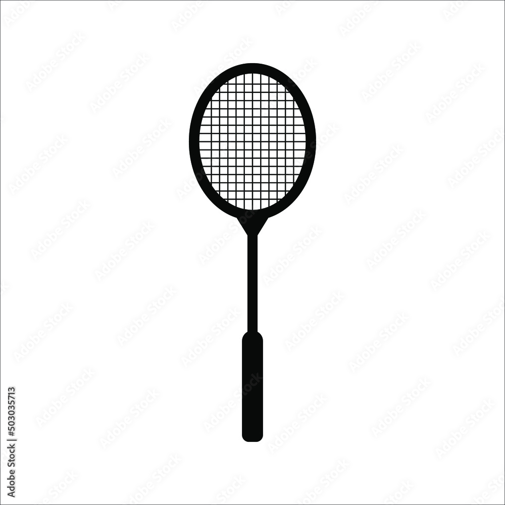Badminton racquets or rackets icon color editable