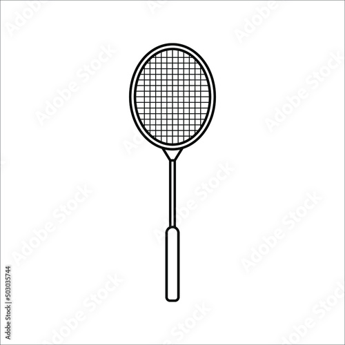 Badminton racquets or rackets icon color editable