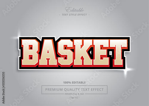 BASKET VECTOR TEXT STYLE EFFECT