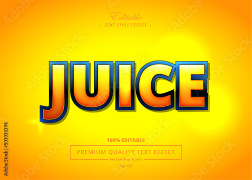 JUICE VECTOR TEXT STYLE EFFECT