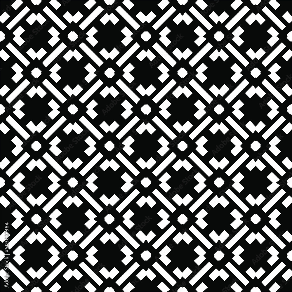 Vector monochrome pattern, Abstract texture for fabric print, card, table cloth, furniture, banner, cover, invitation, decoration, wrapping.