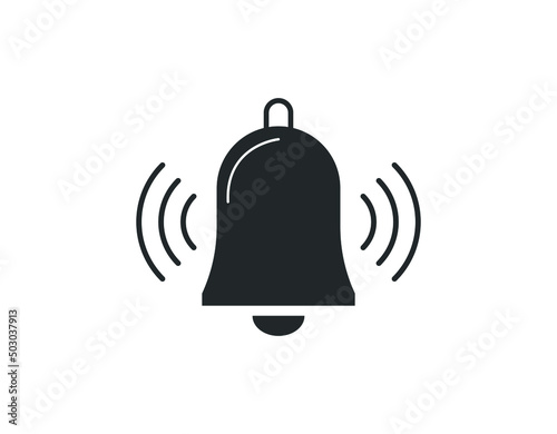 bell flat icon, vector illustration