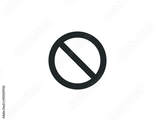 Forbidden sign isolated stock vector icon illustration