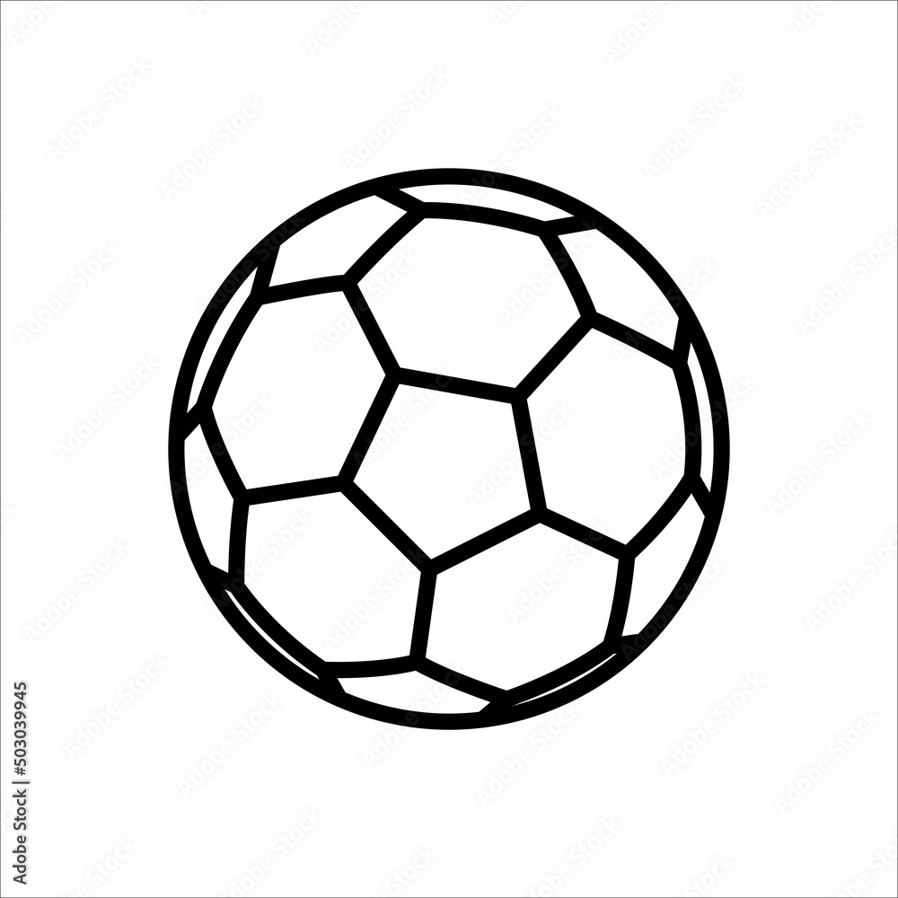 Fototapeta premium soccer ball icon vector design template simple and clean
