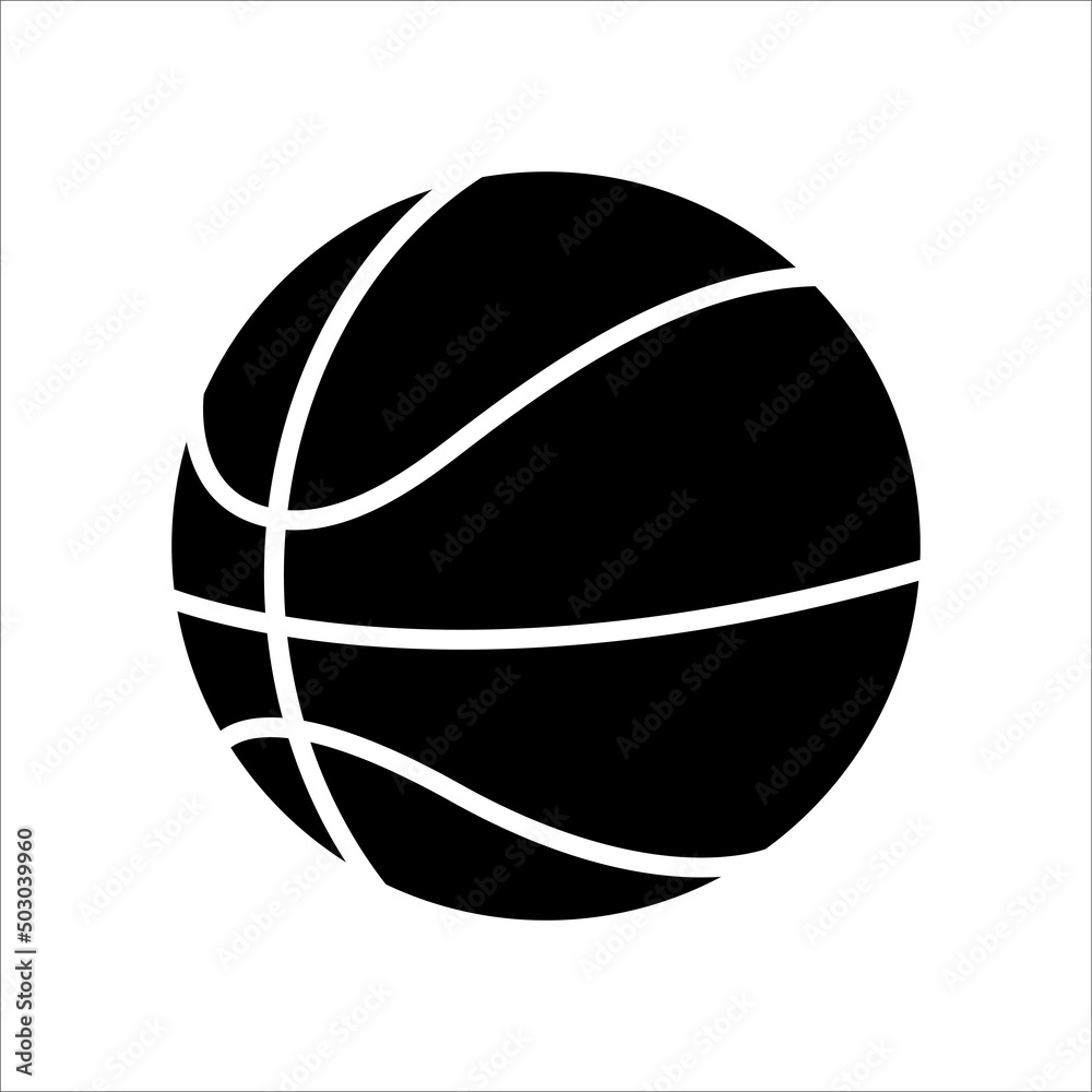 basketball icon vector design template simple and clean