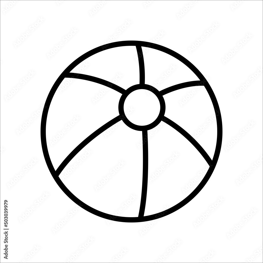 Fototapeta premium beach ball icon vector design template simple and clean