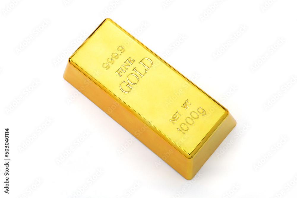 Gold bars isolated on white background Gold bars isolated on white background