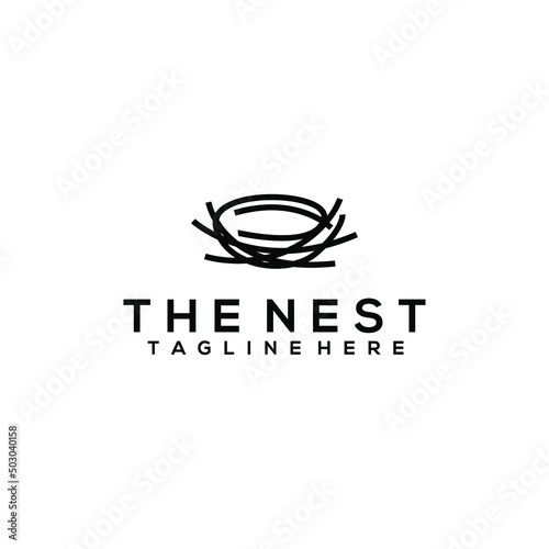 Nest Logo Design Concept Vector