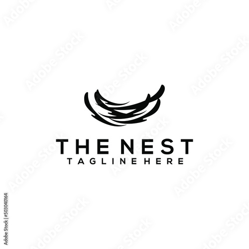 Nest Logo Design Concept Vector