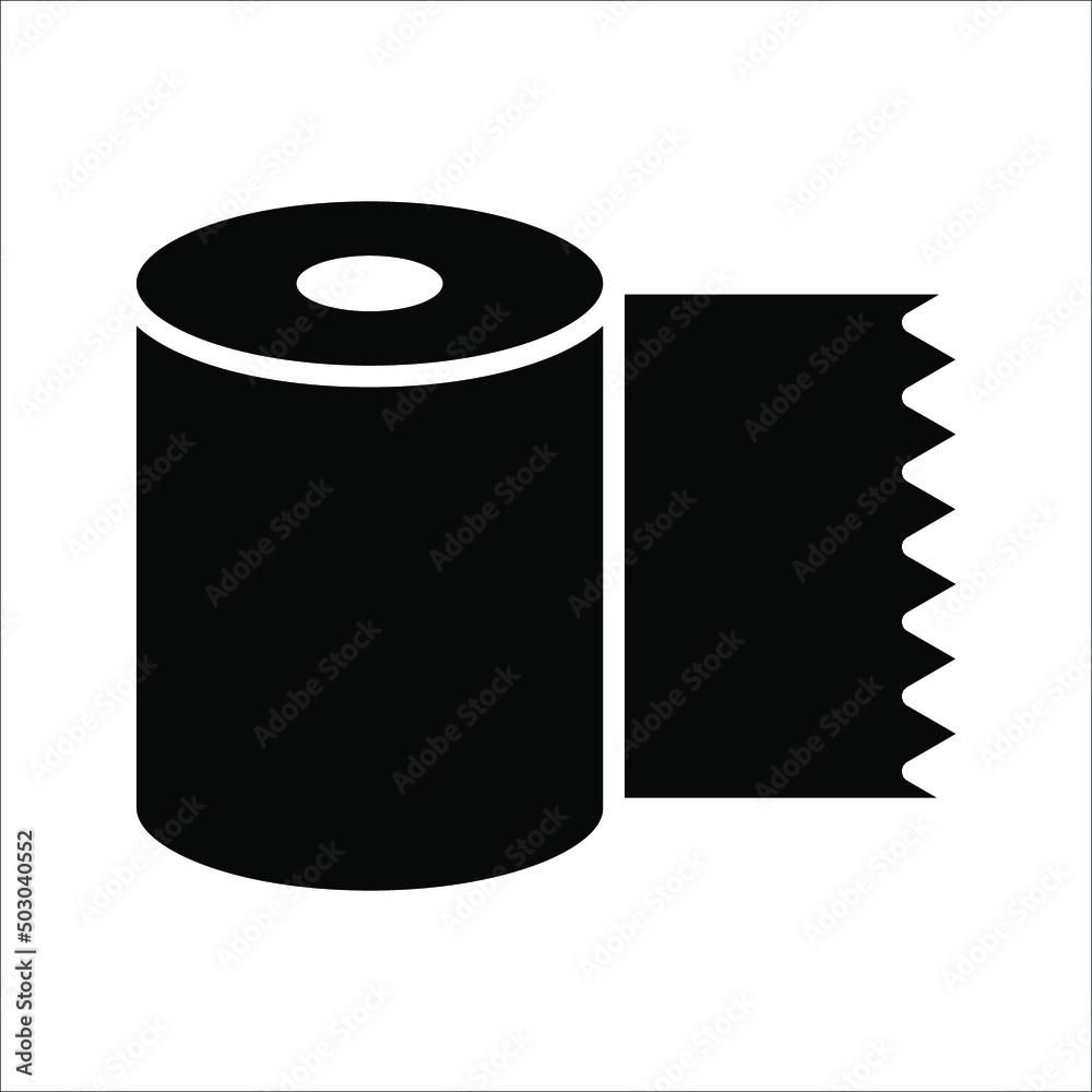 Tissue icon. Flat thin line illustration. Runny nose, rhinitis, napkin. Flu and symptoms concept on white background Tissue icon. Flat thin line illustration. Runny nose, rhinitis, napkin. Flu and symptoms concept on white background