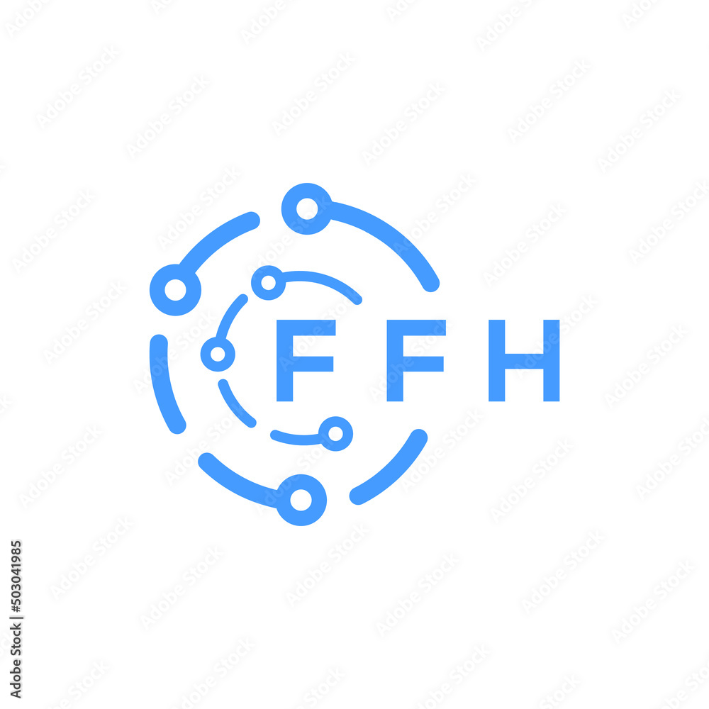 FFH technology letter logo design on white background. FFH creative initials technology letter logo concept. FFH technology letter design. FFH technology letter logo design on white background. FFH creative initials technology letter logo concept. FFH technology letter design.
