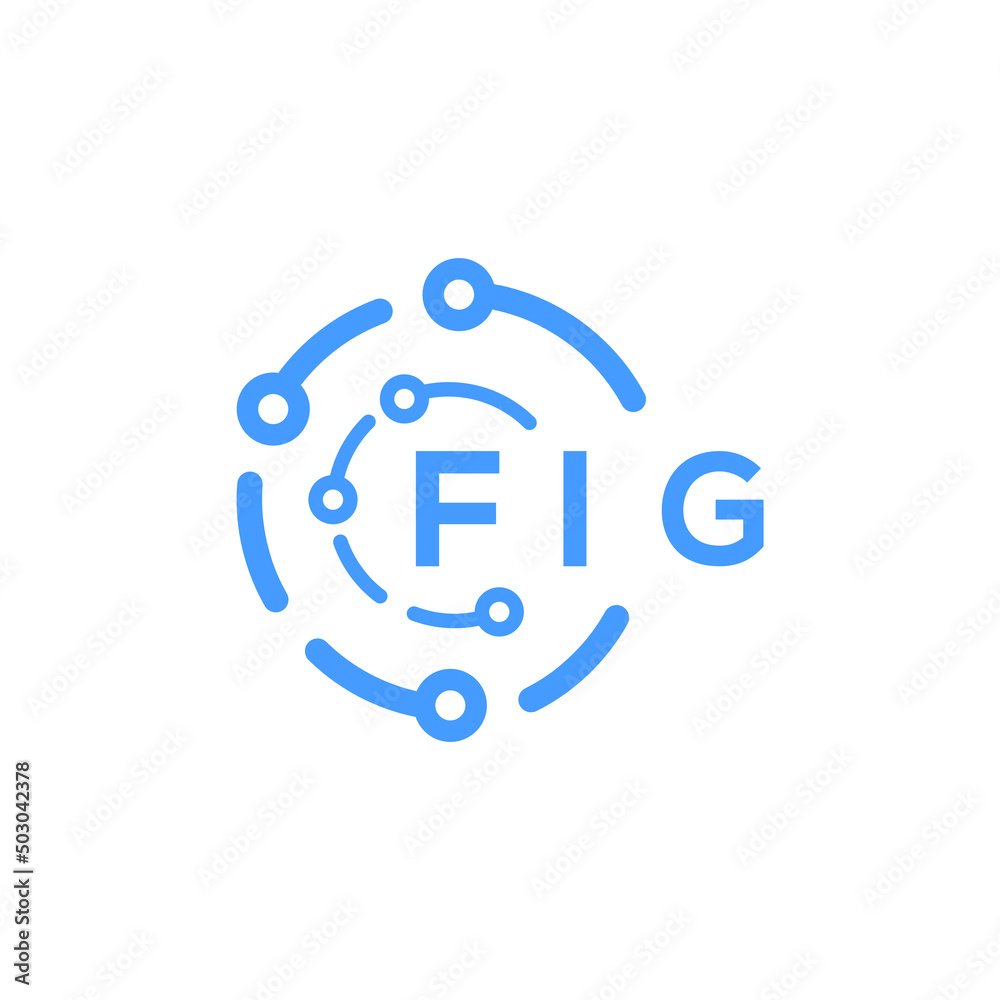 FIG letter logo design on white background. FIG creative initials letter logo concept. FIG letter design.