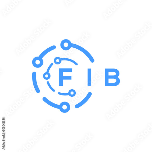 FIB letter logo design on white background. FIB creative  initials letter logo concept. FIB letter design.