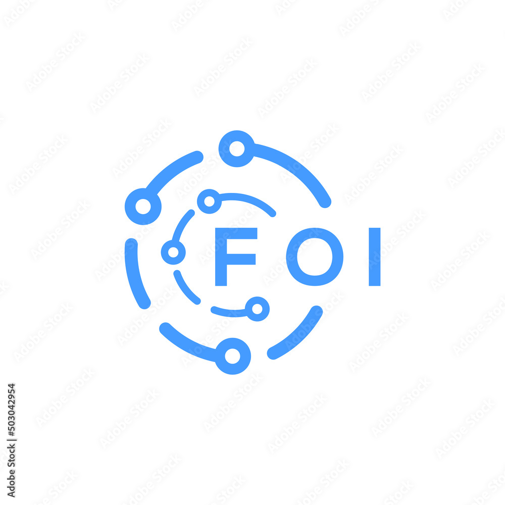 FOI letter logo design on white background. FOI creative initials letter logo concept. FOI letter design. FOI letter logo design on white background. FOI creative initials letter logo concept. FOI letter design.