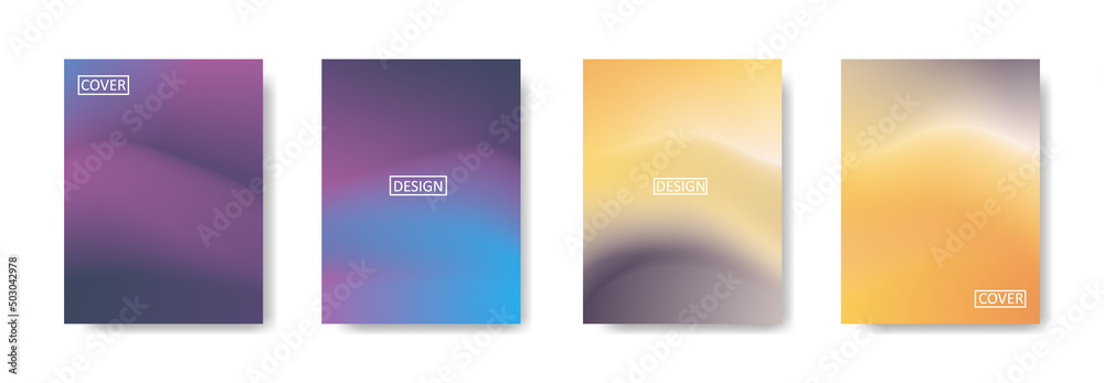 Set of abstract background with beautiful gradation color, colorful background for poster flyer banner backdrop.vertical banner.cool fluid background vector illustration