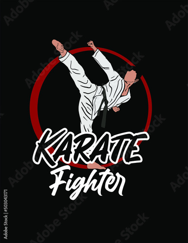 karate illustration vector pose