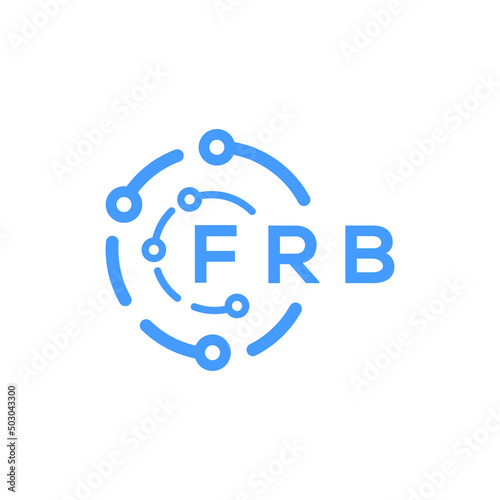 FRB technology letter logo design on white background. FRB creative initials technology letter logo concept. FRB technology letter design. 