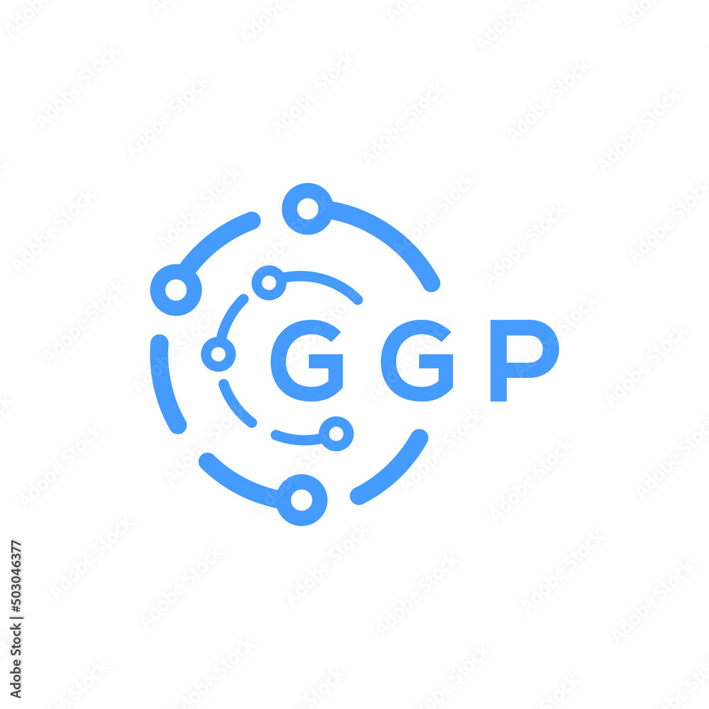 GGP technology letter logo design on white  background. GGP creative initials technology letter logo concept. GGP technology letter design.
