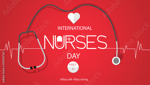 International Nurses Day 12th of May Every year to celebrate services on nurses day. Thank you for nurses, International Nurses Day thank you  poster design card  vector.