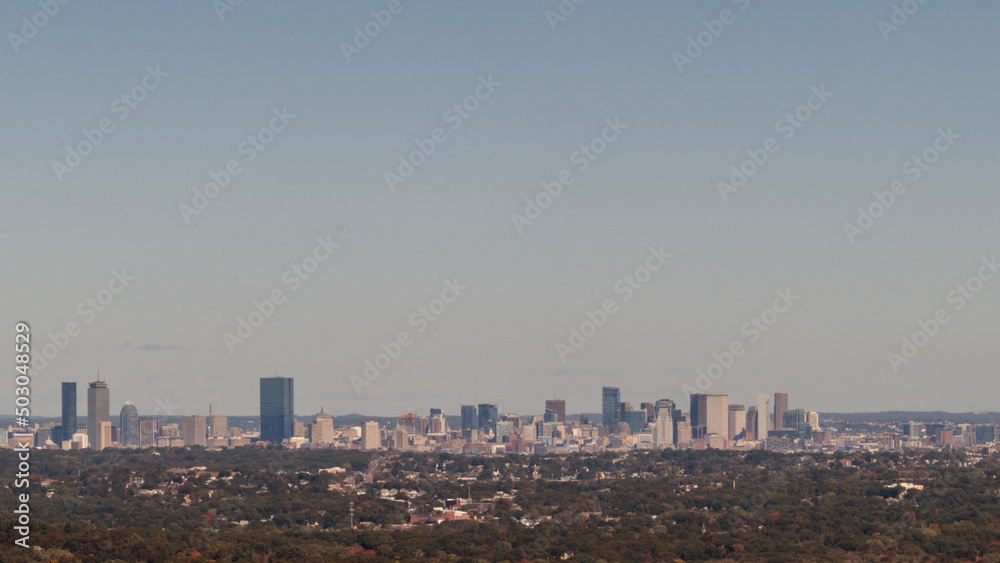 a panoramic view of the city of Boston