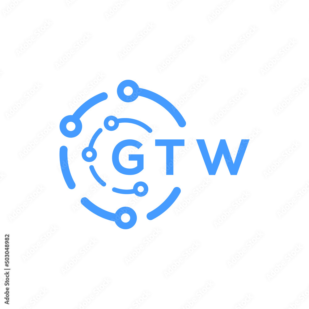 GTW technology letter logo design on white background. GTW creative initials technology letter logo concept. GTW technology letter design. GTW technology letter logo design on white background. GTW creative initials technology letter logo concept. GTW technology letter design.