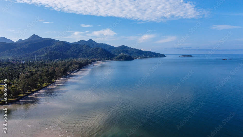 Aerial view image of beautiful Ocean View Beach