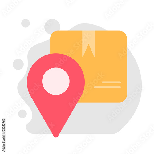 Logistics company, send parcel, receive box. Vector illustration. Cartoon minimal style.	
