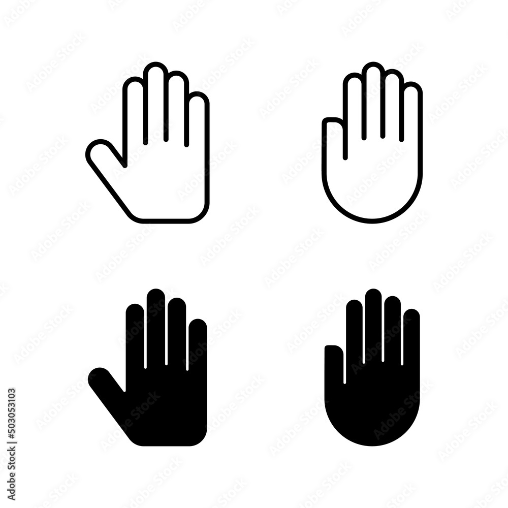 Hand icons vector. hand sign and symbol. palm Hand icons vector. hand sign and symbol. palm