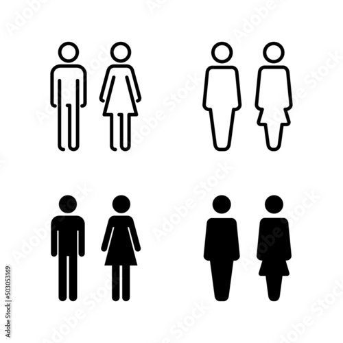 Man and woman icons vector. male and female sign and symbol. Girls and boys