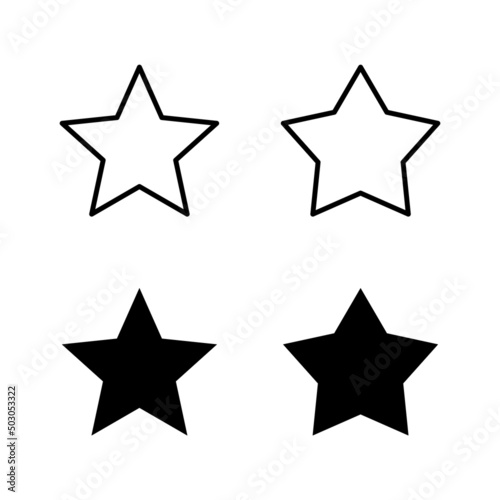Star Icons vector. rating sign and symbol. favourite star icon