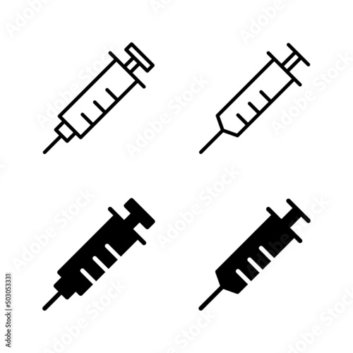 Syringe icons vector. injection sign and symbol.vaccine icon