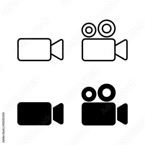 Video icons vector. video camera sign and symbol. movie sign. cinema