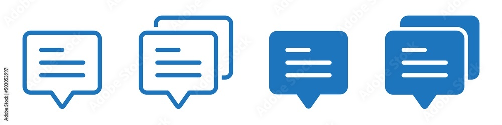 Chat Message Set Icon. Bubble message Icons. Communication Icon. Conversation, SMS, Group Chat, Notification Icon, Vector Stock Illustration Chat Message Set Icon. Bubble message Icons. Communication Icon. Conversation, SMS, Group Chat, Notification Icon, Vector Stock Illustration