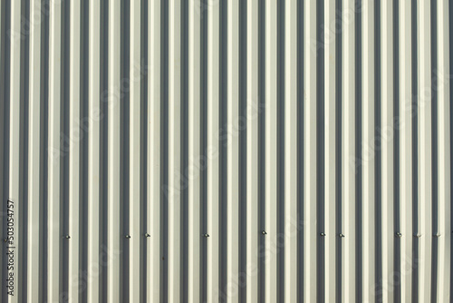 Texture of white fence. Steel fence.