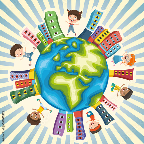 Vector Illustration Of Earth